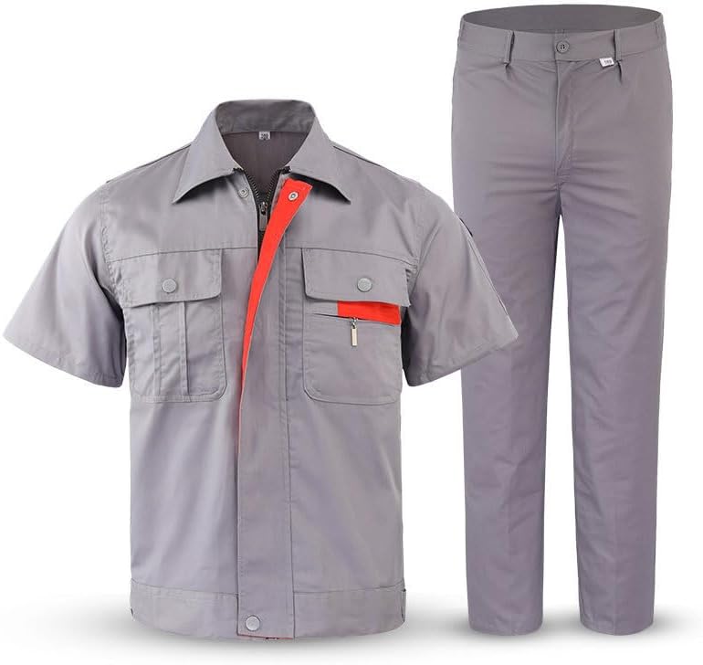 Men’s and women’s summer short sleeved work suits lightweight stain-resistant and hard-wearing workwear