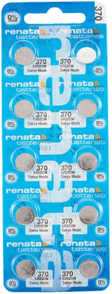 10 x Renata Swiss 370 Watch Batteries, 0% Mercury equivilate SR920W