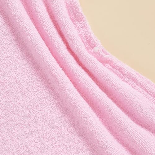 Image of woshilaocai Toddler Swim Coverup Boy Girl Terry Cloth Hooded Poncho | Baby Swimsuit Cover Up for Pool, Surf, Solid Color, Swimming Cover-ups for 1-8 Years Old Little Kids, Summer Beach Towel
