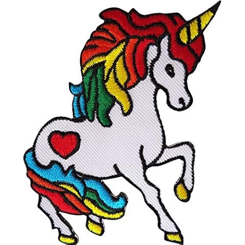 Rainbow Unicorn Iron On Patch Badge Cover