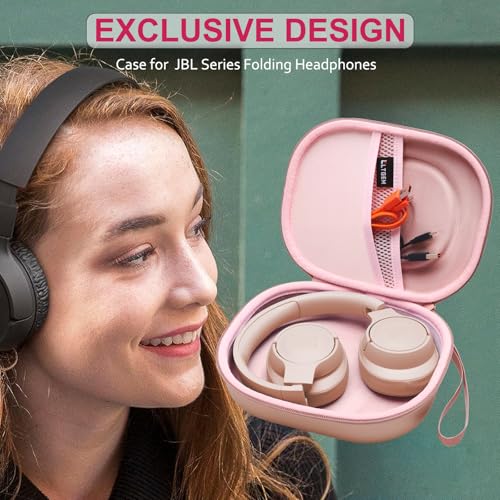 Image of LTGEM EVA Hard Case for JBL Live 770NC /660NC /650BT /460NC /670NC /400BT /500BT and JBL Tune 770NC /710BT /720BT /760NC /700BT /750BT /510BT /660NC /520BT /500 /E45BT Bluetooth Wireless Headphone(Rose Gold)
