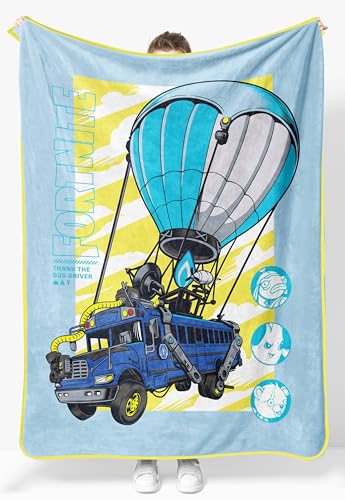Jay Franco Kids Plush Throw Blanket Soft & Cozy Fleece Throw for Bedroom & Couch Dcor Official Licensed Product Blue - Fortnite 46x60 - Throw Blanket