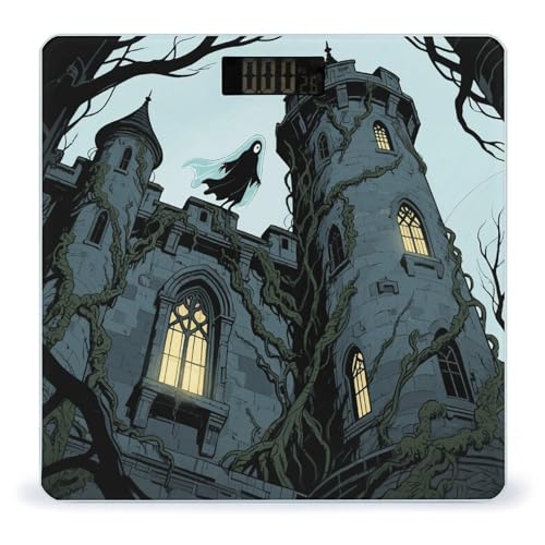 Báscula Digital de Baño Ghost Castle con Vidrio Templado