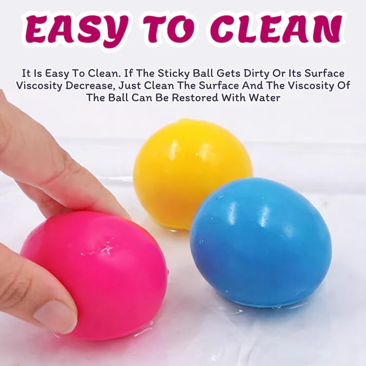 Image of SCOOBIES Mini Color Changing Ball (Pack of 1) Soft and Sticky Stress Relief Toy - Non-Toxic Rubber Sensory Ball for Kids & Adults | Color-Changing Fidget Fun | Vibrant Colors