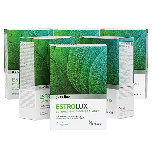 EstroLux Cápsulas de Estrógeno - Yodo, Clorela, Melisa, Vitamina B6 - Producto natural que equilibra los niveles de estrógenos - 360 cápsulas por Sensilab