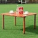 Costway Picnic Folding Table Wood Roll Up Outdoor Camping Beach Dining Use Low Portable Table with Carrying Bag