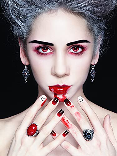 14 Blatt Halloween Full Wraps Nagellack Aufkleber,EBANKU Selbstklebende Nail Art Decals Aufkleber mit 1 Nagelfeile… – Bild 7