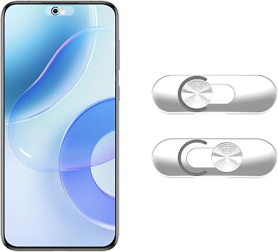 Front Camera Cover Compatible for Smartphones,Webcam Cover Compatible for Pixel/Galaxy/iPad,Protect Privacy and Security,Camera Slide Protection,2 Pack-Silver