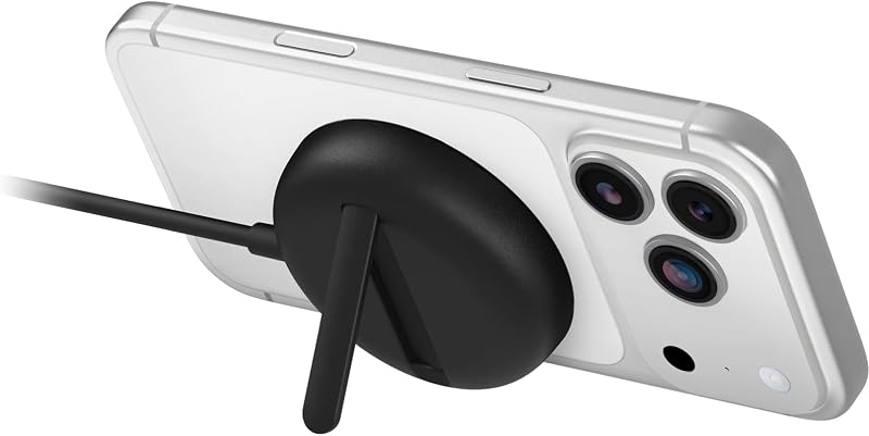 OtterBox Compact Wireless 25W Charging Pad - Black | MagSafe & Qi2 Compatible Charging Pad w/ Kickstand