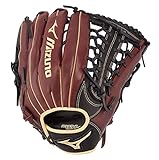 Mizuno GMVP1275P3BC MVP Prime Outfield Baseball Gloves, 12.75", Left Hand Throw, Black/Cherry Shock 2 Web