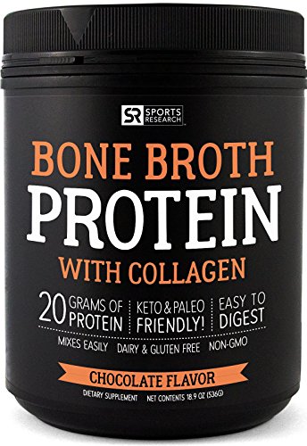 SPORTS RESEARCH - Bone Broth Protein with gut friendly Collagen, Amino acids.