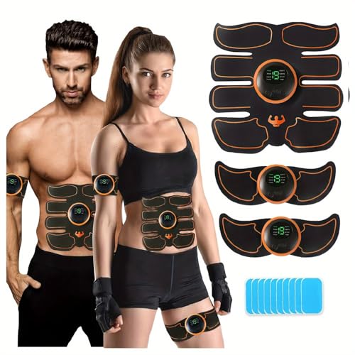 AILEDA Abdominales Electroestimulacion, Electroestimulacion Muscular,Portátiles USB Recargable, 8 Modos Y 19 Intensidades, Electroestimulador Cuerpo Completo AB/Brazo/Pierna/Gluteos