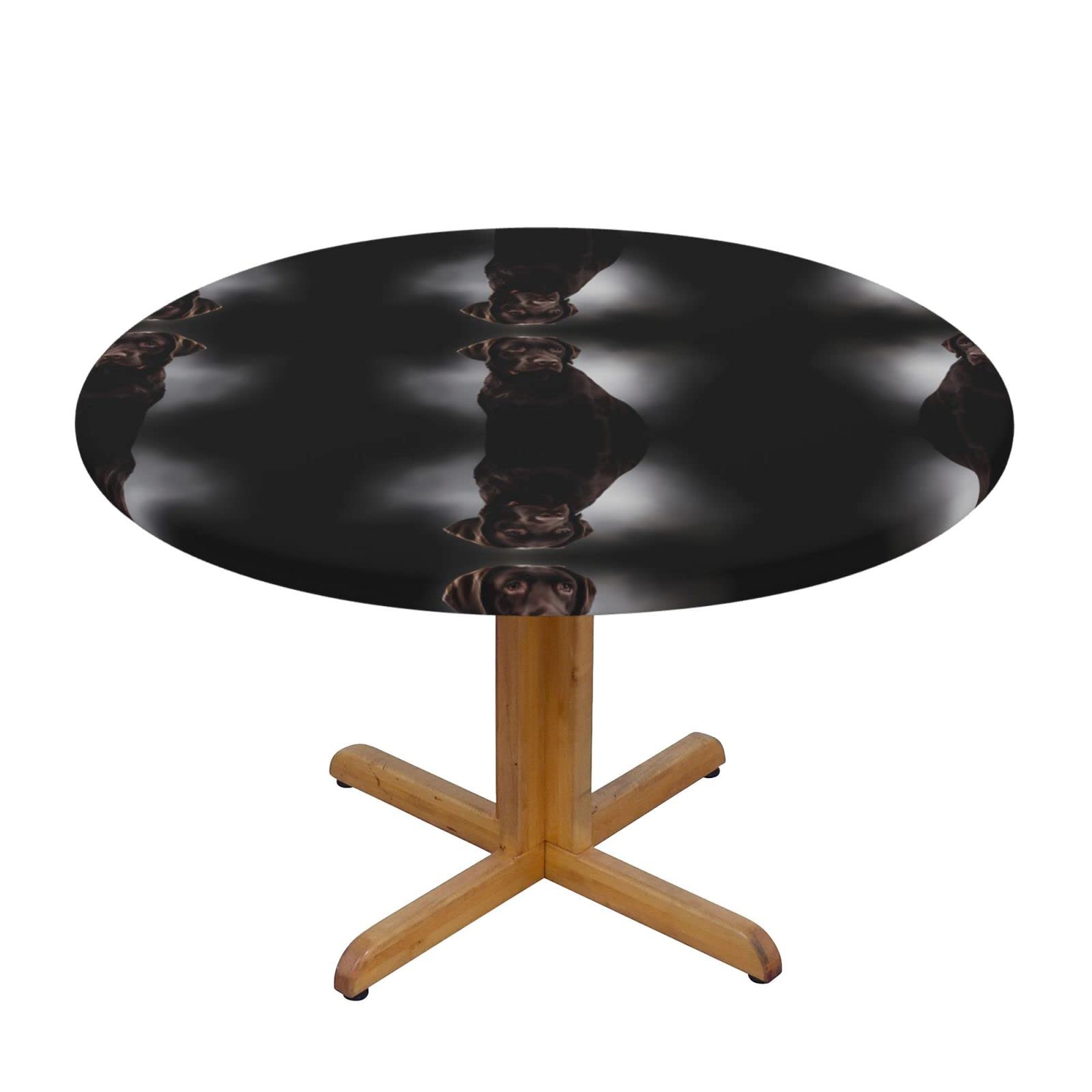 Nappe ronde Labrador Retriever élastique anti-glisse pour table de cuisine