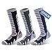 Ski Socks Women - 1/4 Pack Warm Skiing Calf Socks High Performance Winter Sport Socks