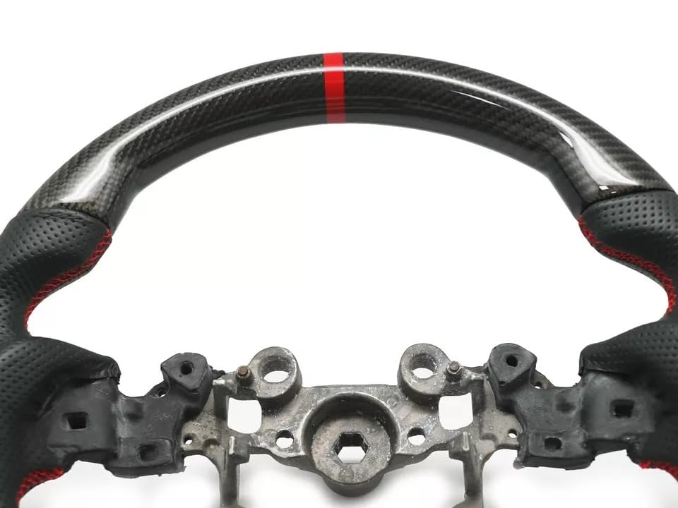 Carbon-Lenkrad, perforiertes Leder, rote Streifen, kompatibel mit MX-5 ND 2015–2024