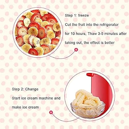 KUYT Softeismaschine, Dessert Ice Cream Maker Tragbar Automatische Speiseeisbereiter Mini Softeismaschine für Frozen… – Bild 5
