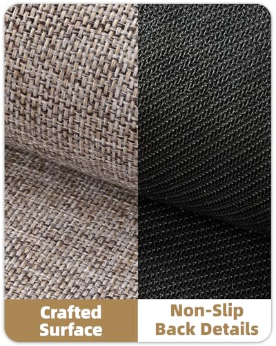 Color&Geometry Ultra-Thin Indoor Door Mat Entrance,17"x30"Light Brown Linen - image 6