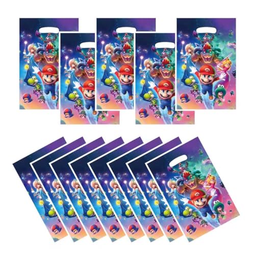 88xiaoyun 30 PCS latest Mario Themed Party Gift Bags Party Supplies for Kids Cute Mario Game Themed Party Birthday Decoration Gift Bags Suitable for Girls or Boys.