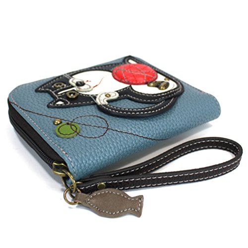 Image of CHALA Zip Around Wallet, Wristlet, 8 Credit Card Slots, Sturdy Pu Leather