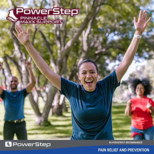 Powerstep Pinnacle Maxx Insoles - Over-Pronation Corrective Orthotic Inserts For Maximum Stability - Plantar Fasciitis Relief, Heel & Foot Pain Relief & Arch Support Insoles (M 7-7.5, F 9-9.5) #TOP3