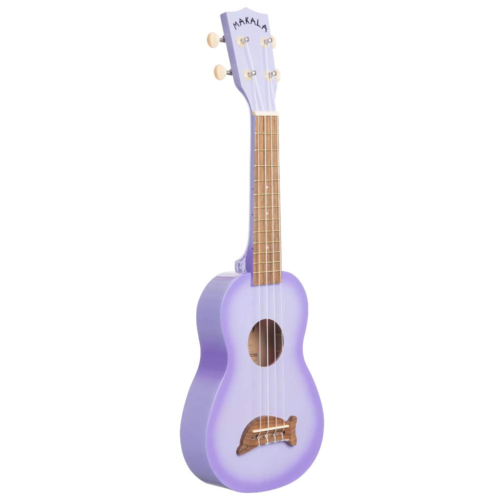 Kala Purple Burst Dolphin Makala Soprano Ukulele - MK-SD/PLBURST Bundle with a Tuner and Lumintrail Polishing Cloth - Image 3