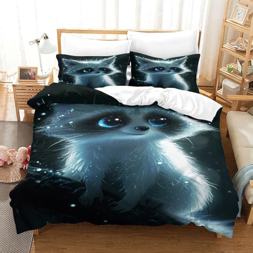 Housse de couette raton laveur impression 3D microfine durable - 3