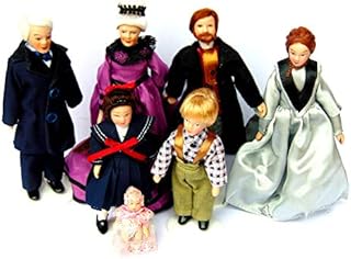 Tumdee Miniatures Dolls House Miniature Victorian Family Set of 7 Dolls