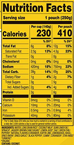Tasty Bite Organic Thai Lime Rice, Ready To Eat Microwaveable Cooked Rice, Vegan, 8.8 Ounce (Pack Of 6) #TOP6