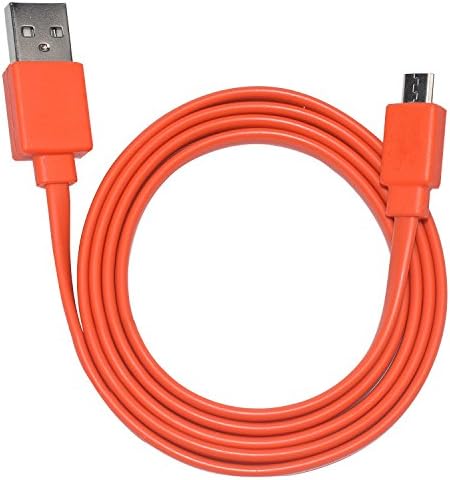 Sqrmekoko Tour Flat Charging Power Supply Cable Cord Line for JBL Wireless Speaker (Orange)