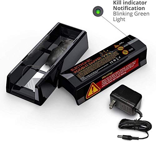 PestZilla Electronic Rodent Zapper Trap, Mouse and Rat Trap Killer Poison Free - Trap That Works for Rats, Squirrels, Mice, and Big Rodents