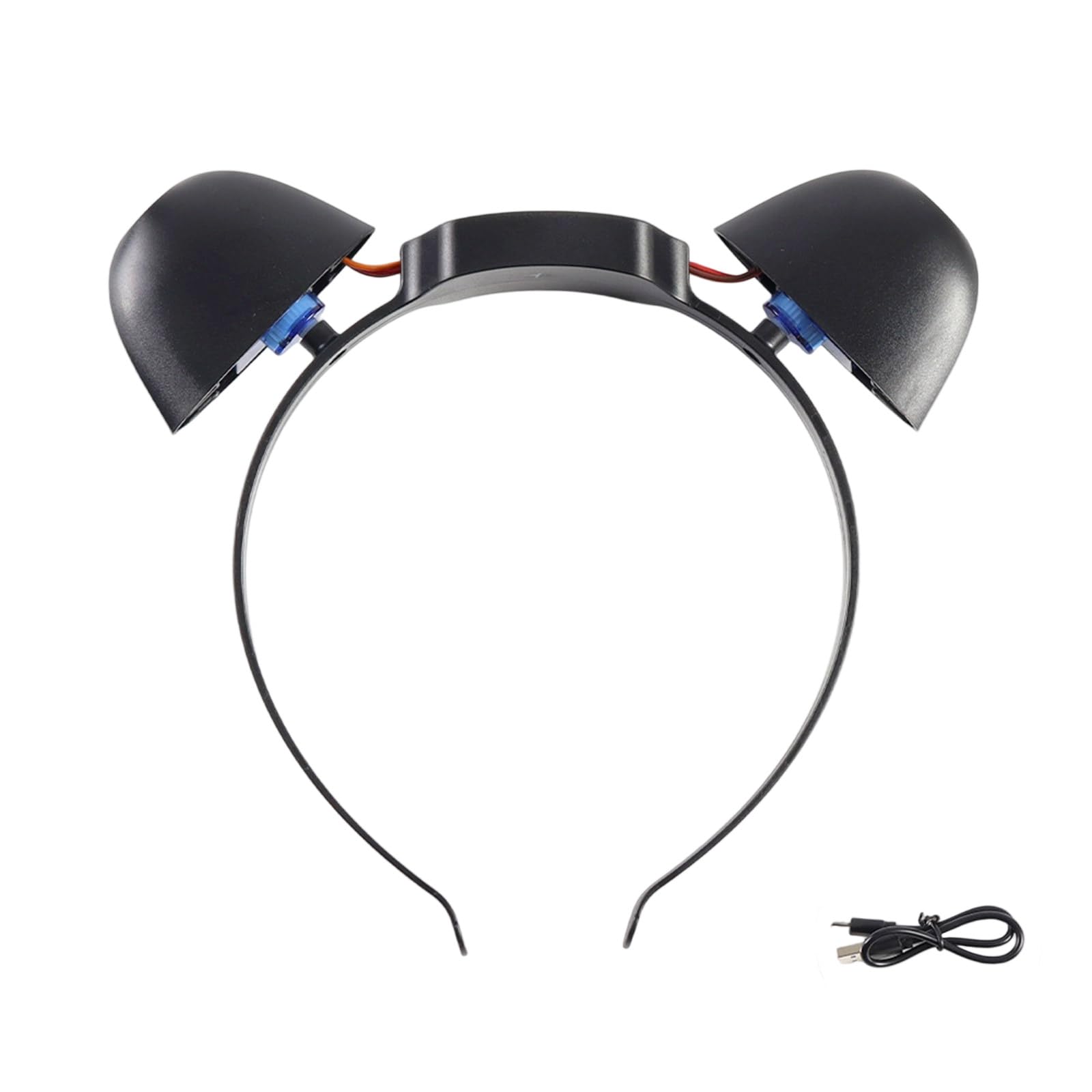 YIBOZI Plush Electric Cat Ear Headband,Rechargeable Plush Animal Ear Headpiece With Moving Usb Propelled For Parties Costuming And Participatory Play