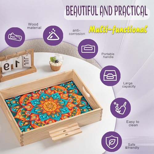 EWJRNSF Diamond Art Kit for Adults Wooden Tray with 50% Discount - Image 4