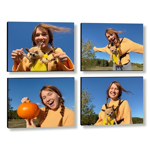 JOXOFO Custom Photo Tiles Personalized Peel and Stick Picture Frames Mix Tiles for Collage Wall Decor Storyboards Photo Prints Gift for Family and Friends 4pcs