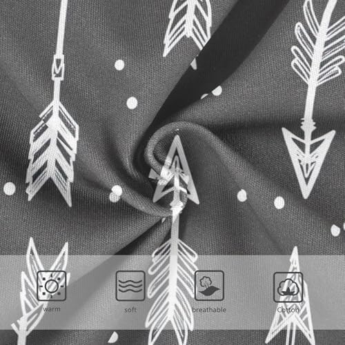 White Arrows Dark Grey Toddler Girl Undies, Girls' Cotton Brief Underwear, 2T–8 Years3