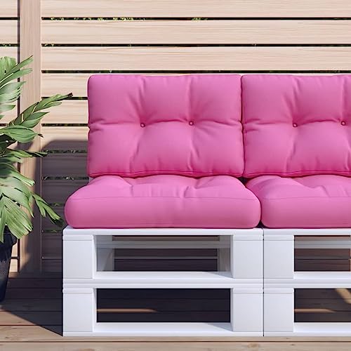 LAPOOH Cojín para sofá de palets Tela Rosa 50x40x12 cm, Cojines Exterior Jardin, Cojin Suelo, Cojin Hamaca Exterior, Cojines Grandes Jardin, Cojines De Asiento