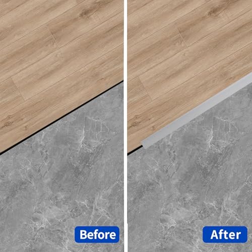 Zayejod Aluminium-T-Formleisten Flacher Bodenübergangsleiste Übergangprofil Türschwellen Bodentrennstreifen Fußböden Abdeckleisten,2cm x 0.9m,3pcs Silber