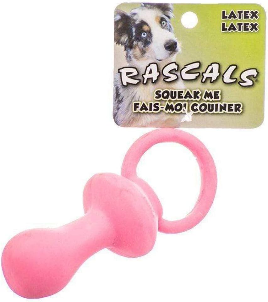 Coastal Pet Rascals Latex Pacifier Dog Toy | Pink | 4.5-Inch Long