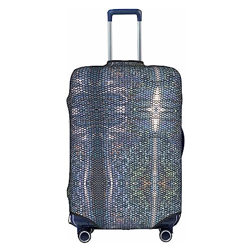 Housse de protection en écailles de poisson argenté pour valise - 2
