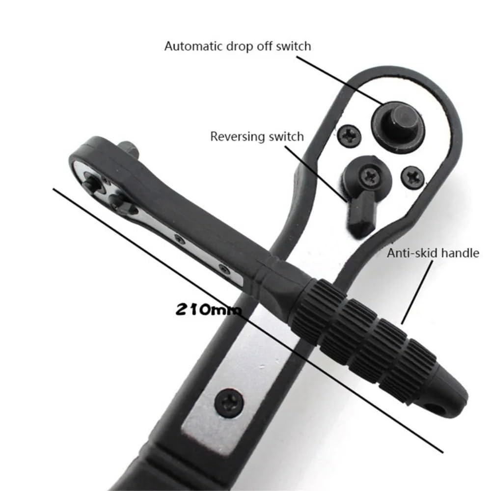Zestaw kluczy dynamometrycznych 38 w 1 3/8" calowy/metryczny zestaw narzędzi sterownika grzechotkowego Trox Zestaw przedłużek