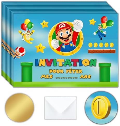 Cartes D'Invitation Fête Pirates Avec Enveloppes 15x15 Lot De 8