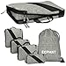 Produktbild EQPMNT Packing Cubes mit Kompression - Koffer Organizer für Trolleys - Packwürfel Set mit zweitem Fach für Schmutz- und Nasswäsche (steel-gray, 5-tlg)