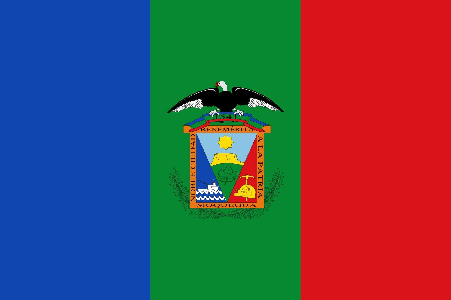 Drapeau Moquegua anti-décoloration pour mât extérieur grand format