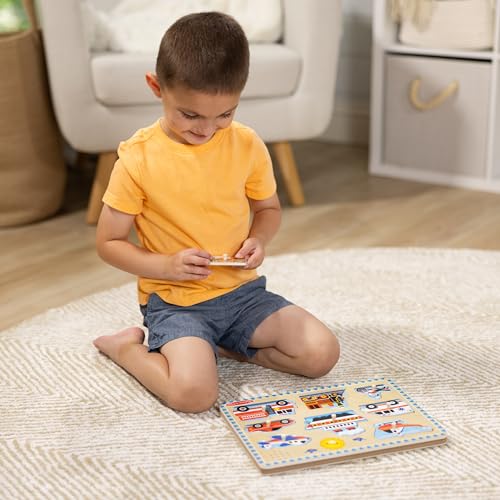 Melissa & Doug 725 Vehicles Sound Puzzle - Wooden Peg Puzzle thumb #5