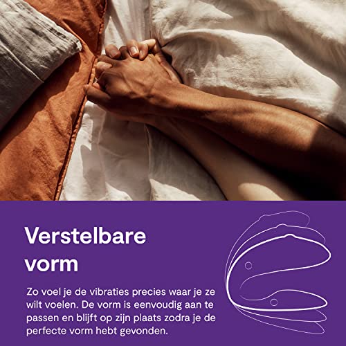 We-Vibe Sync, flexibele vibrator voor paren,in C-vorm met sterke trillingen, Bluetooth-bediening via afstandsbediening of We-Connect™ App, waterdicht en oplaadbaar Purple - Afbeelding 4