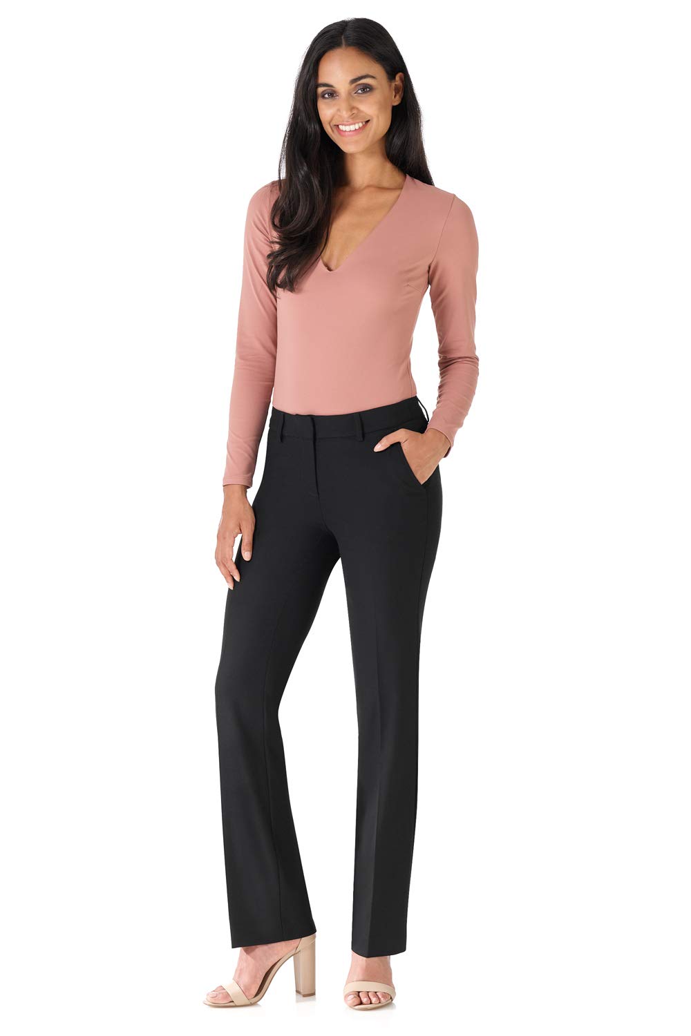 Rekucci Women's Smart Stretch Straight Leg Dress Pant