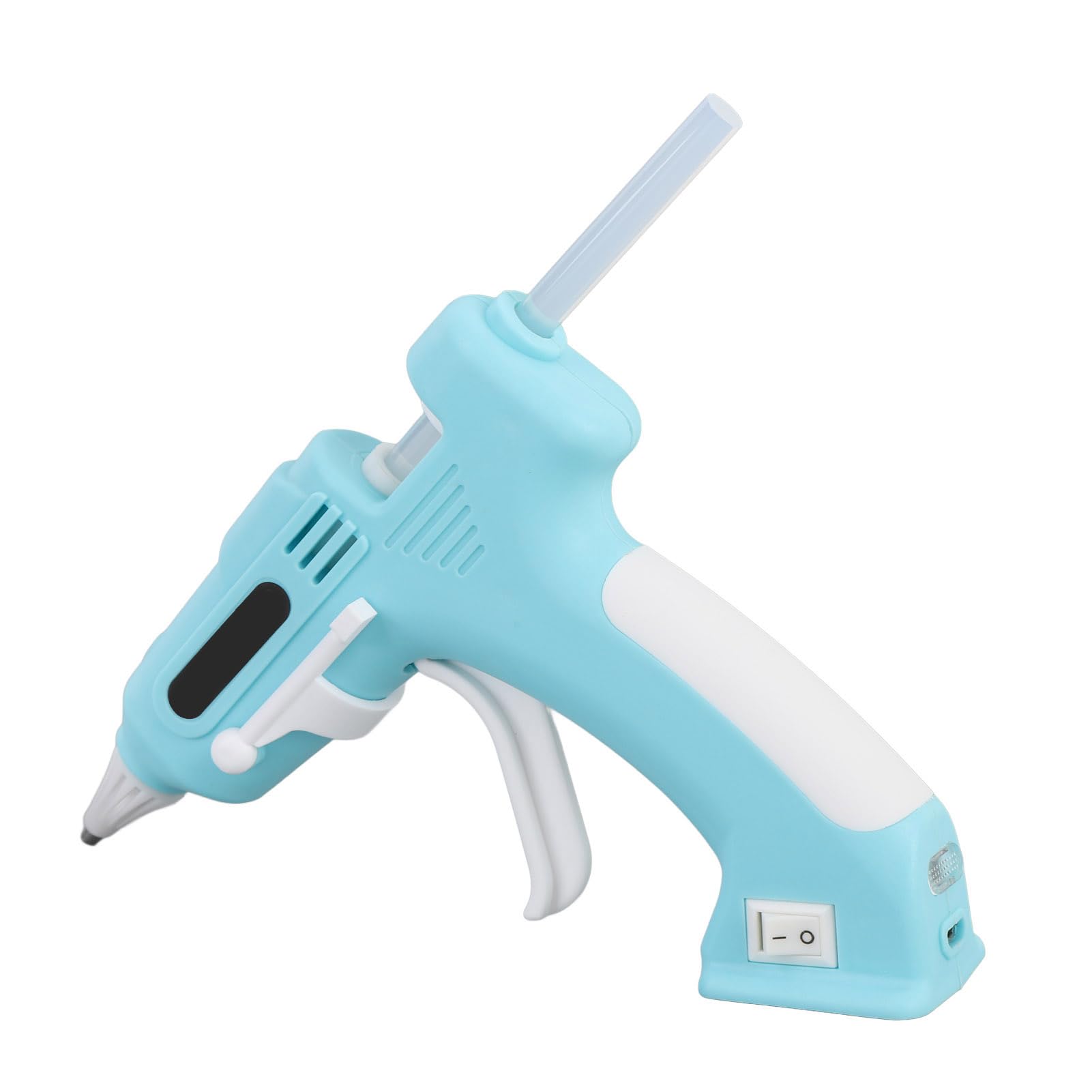 Cordless Hot Glue Gun, High Temperature Mini Hot Glue Gun with 10Pcs 7mm High Adhesion Sticks, Sturdily Bonds for Home and Crafting (Green)
