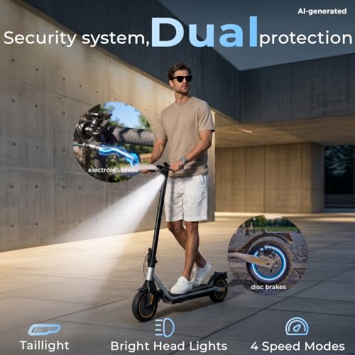 Image of Electric Scooter - Electric Scooter Adults, 1000W /500W Motor, 10'' /8.5'' Tires, 28 /23 /21 Miles, APP Control, Dual Brake, Long Range Electric Scooter for Gift
