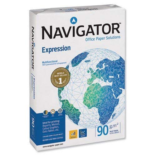 Navigator Expression White A4 Inkjet Paper Extra Smooth 90gsm Ream 500 Sheets (5 Reams)