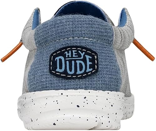 Miniatura 5 de Hey Dude Wally Jersey para niños pequeños, zapatos para niños pequeños, mocasines con cordones, cómodos y ligeros