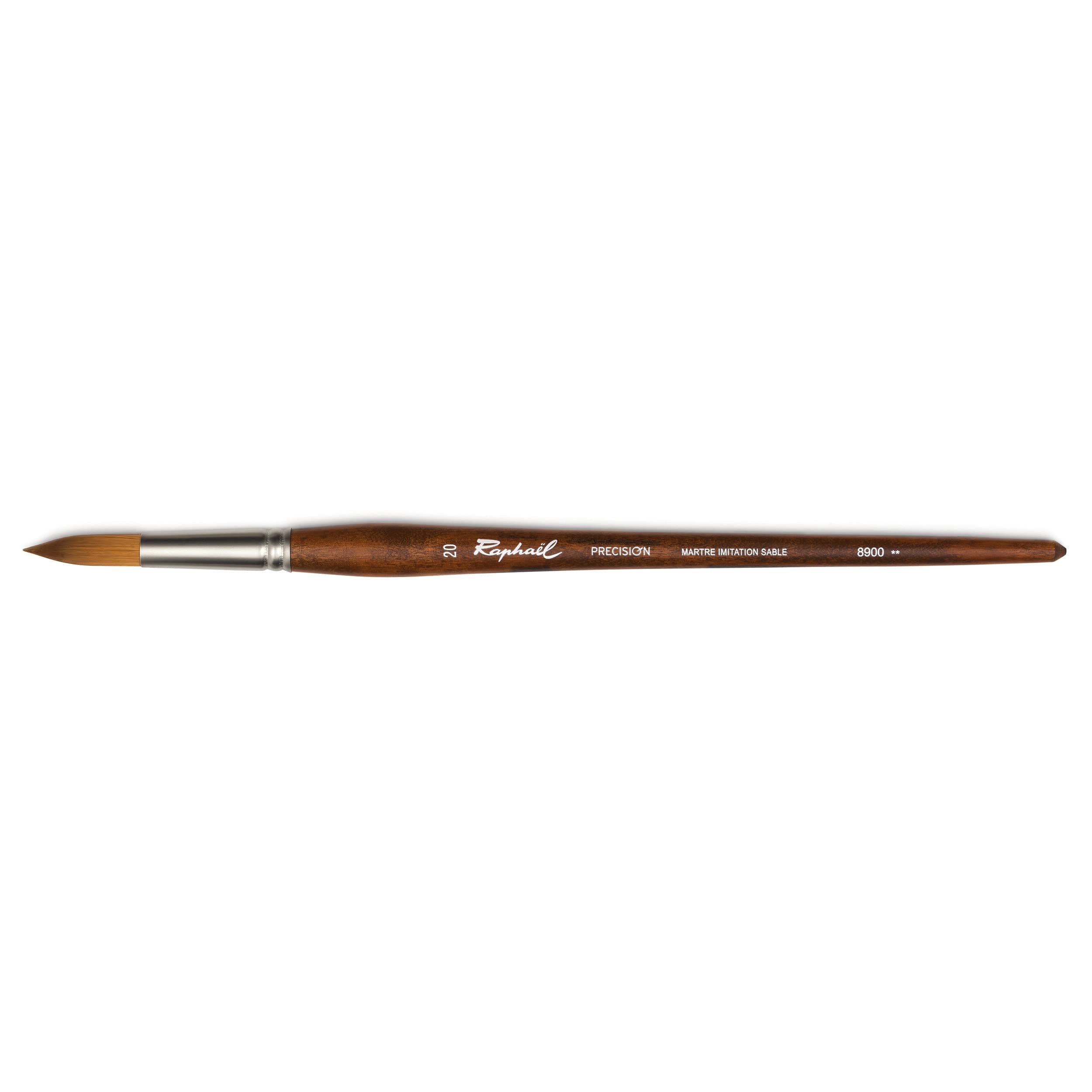 Raphael Precision Synthetic Sable, Acrylic And Oil Brush, Long Handle, Series 8900, Round, Size 20